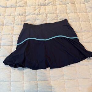 L’Etoile Sport Women’s Tennis Skirt XL Navy with Aqua Trim – NWT (runs small)